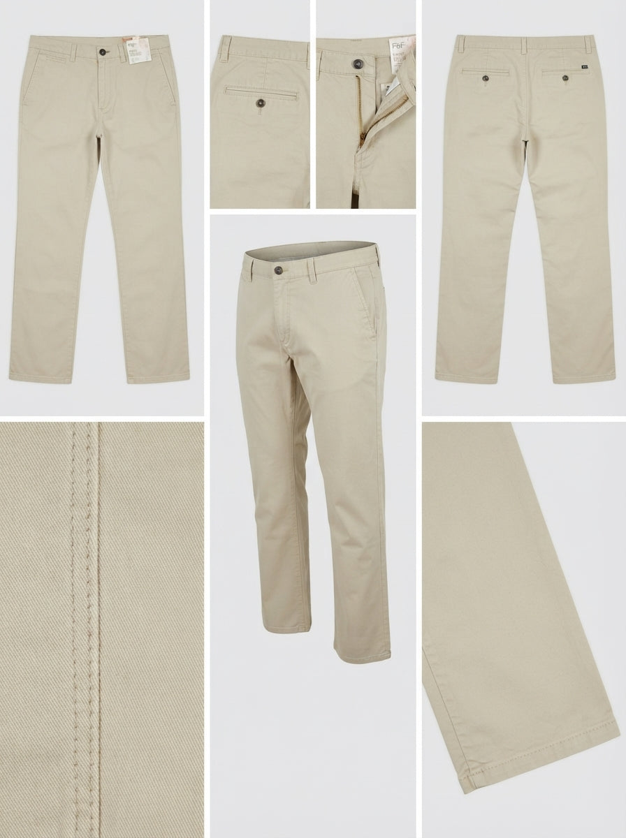 f&f - straight - 100%cotton - zipper - 36x30