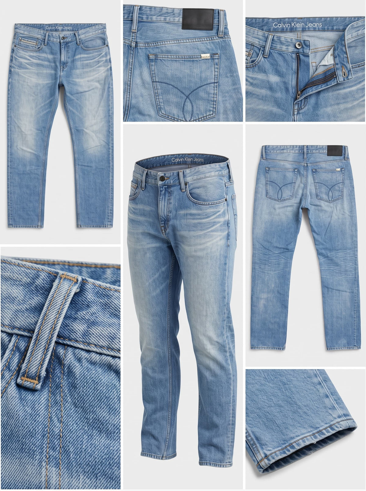 calvin klein - regular - 100%cotton - zipper - 36x34