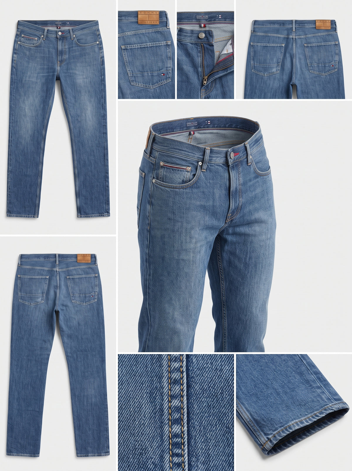 tommy hilfiger - straight - 100%cotton - Zipper - 36X32