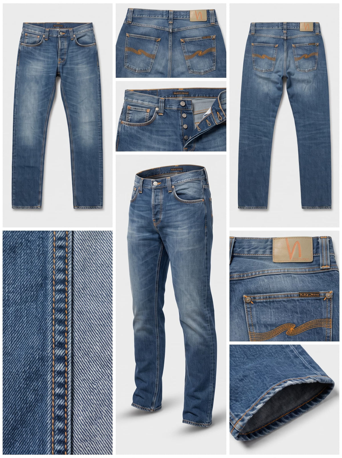 NUDIE JEANS - REGULAR - 100%COTTON - BUTTONS - 31X36