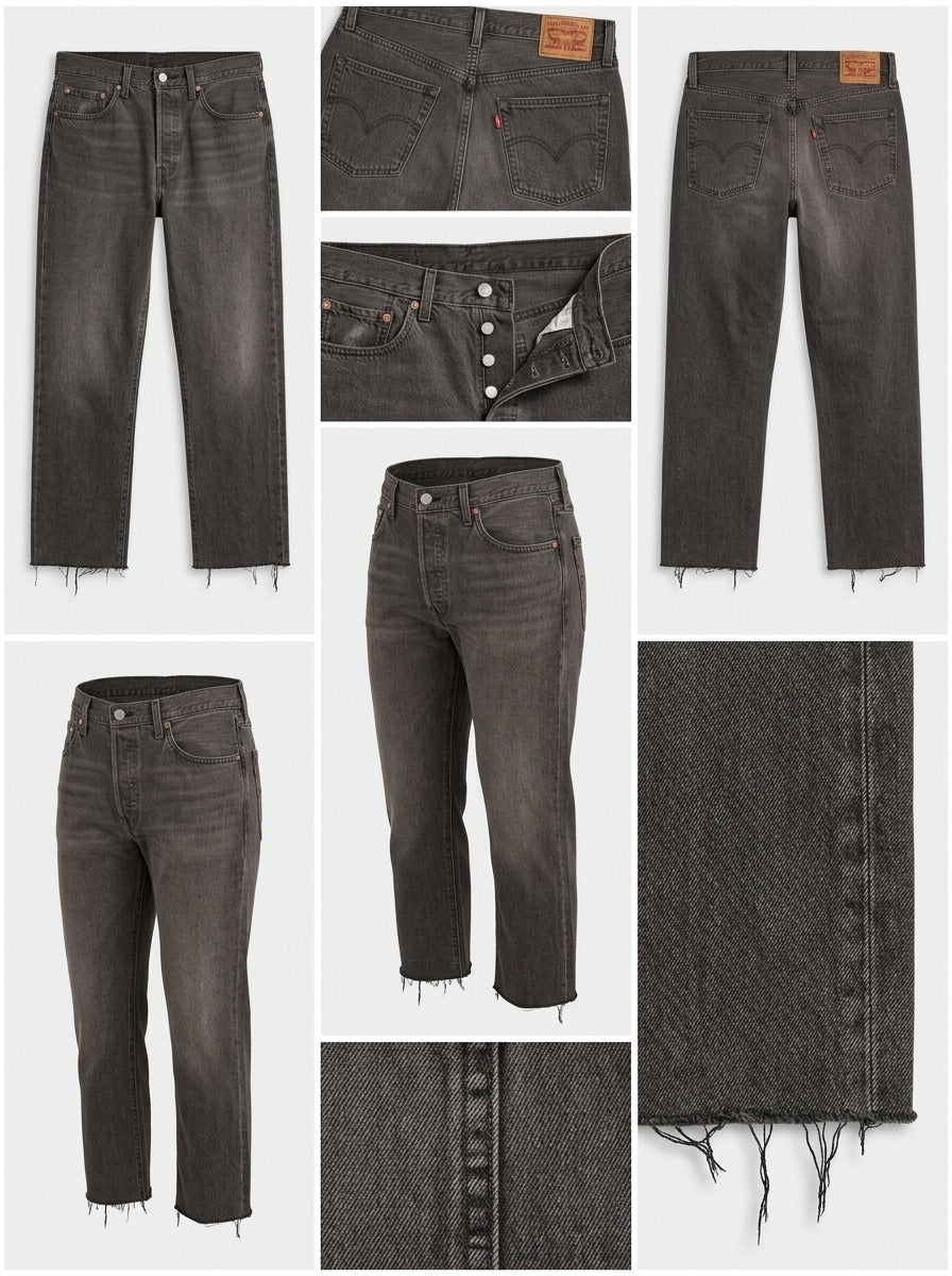 levis 501 - straight - 100% cotton - buttons - 30x26
