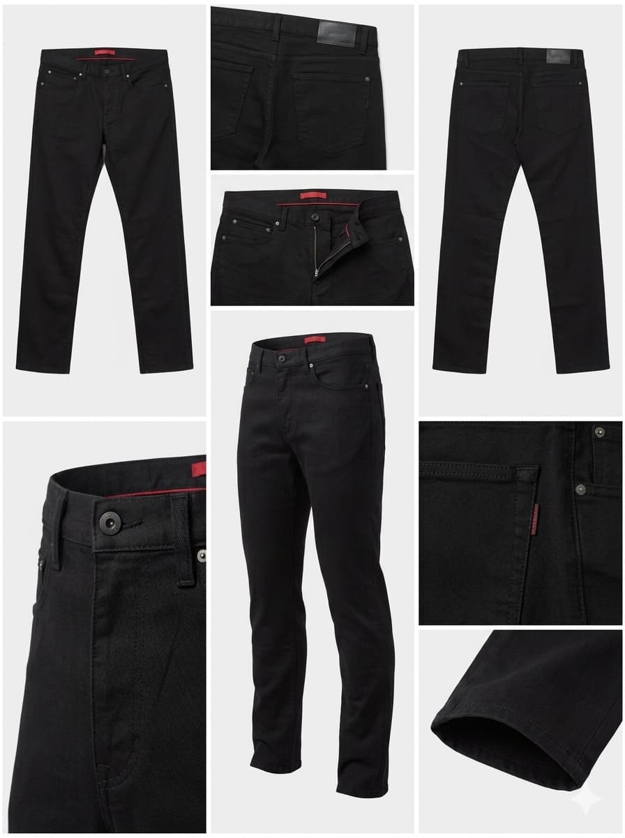 hugo boss - regular - stretch - zipper - 34x32