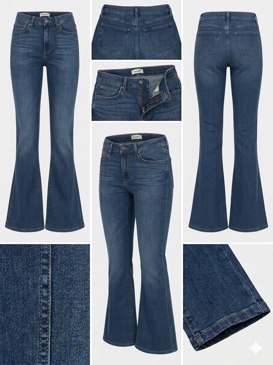 wrangler - bespoke bootcut - STRETCH - zipper - 27x34