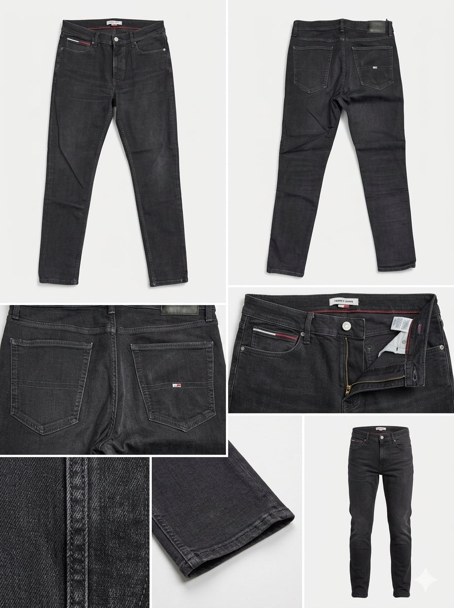 tommy hilfiger - tapered - stretch - zipper -33X32