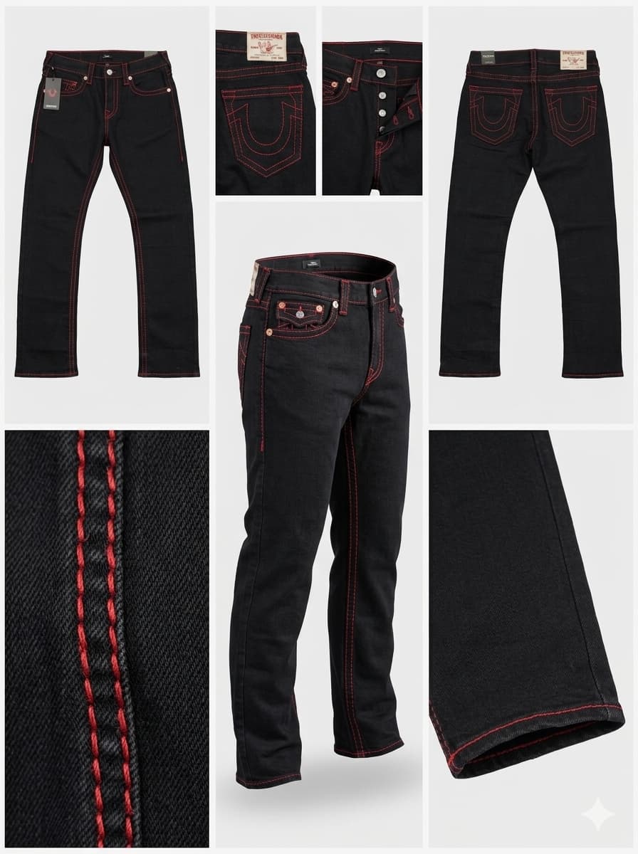 true religion- regular - stretch - zipper - 34x34