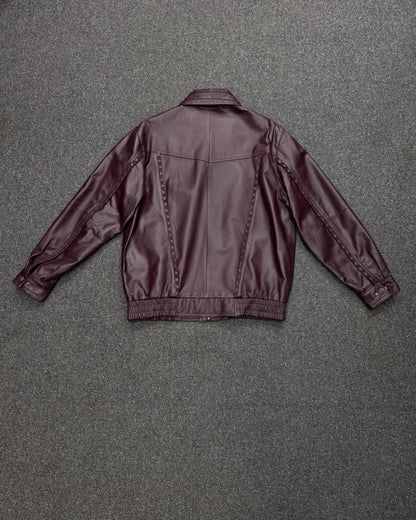 genuine cowhide leather bomber LARGE