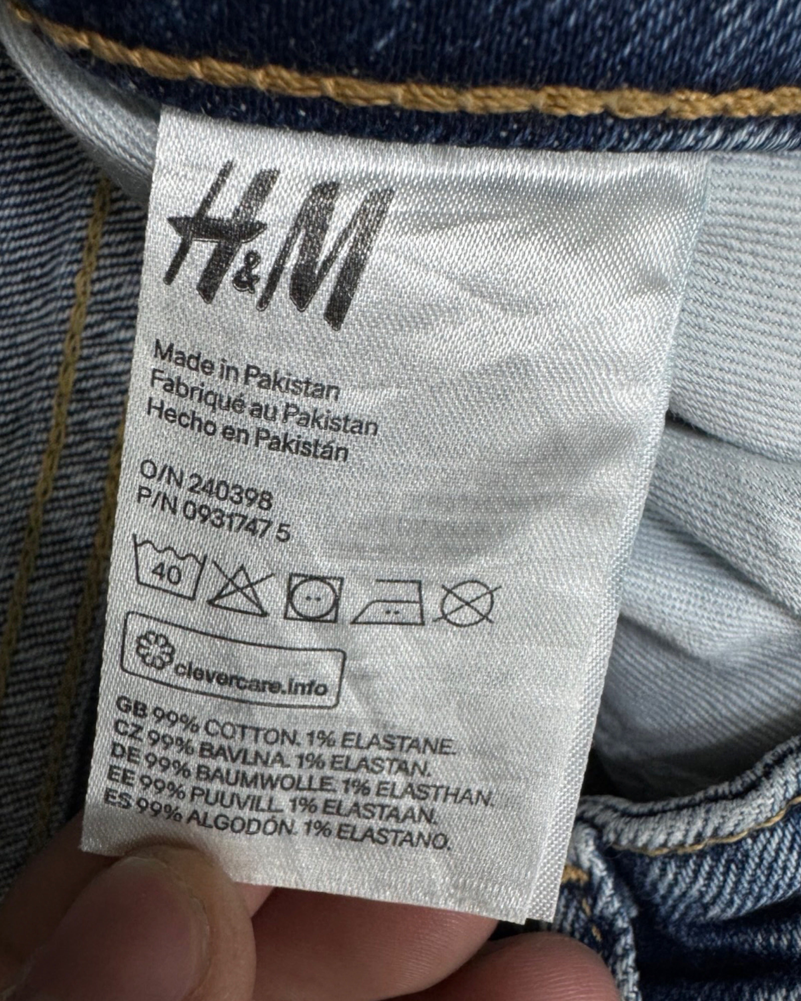 h&m regular w33l32