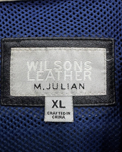wilson genuine cowhide leather biker xl