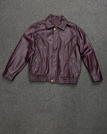 genuine cowhide leather bomber LARGE