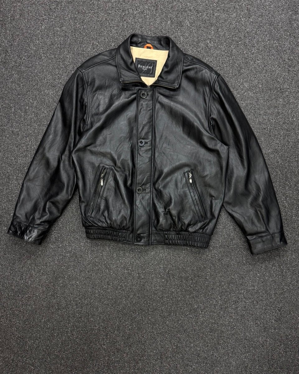 bexleys genuine cowhide leather bomber xl