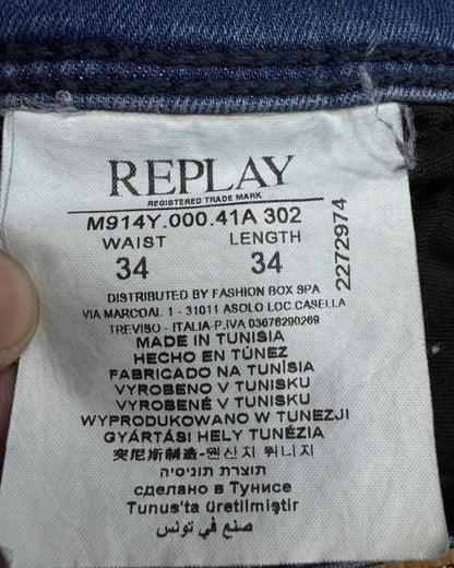 REPLAY BLUE JEANS Slim w34l32