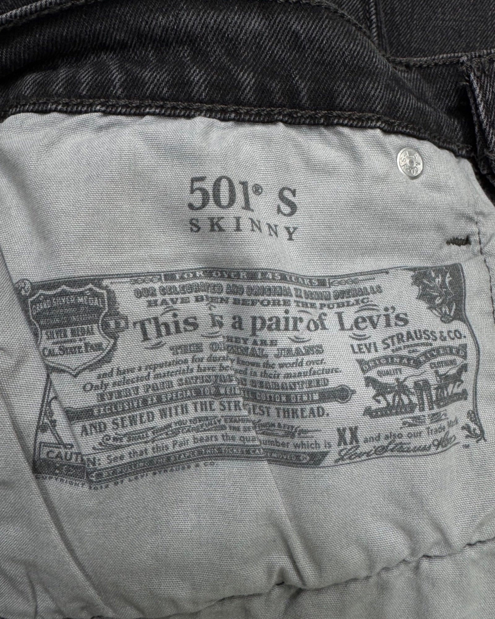 levi's 501 S skinny w30l28