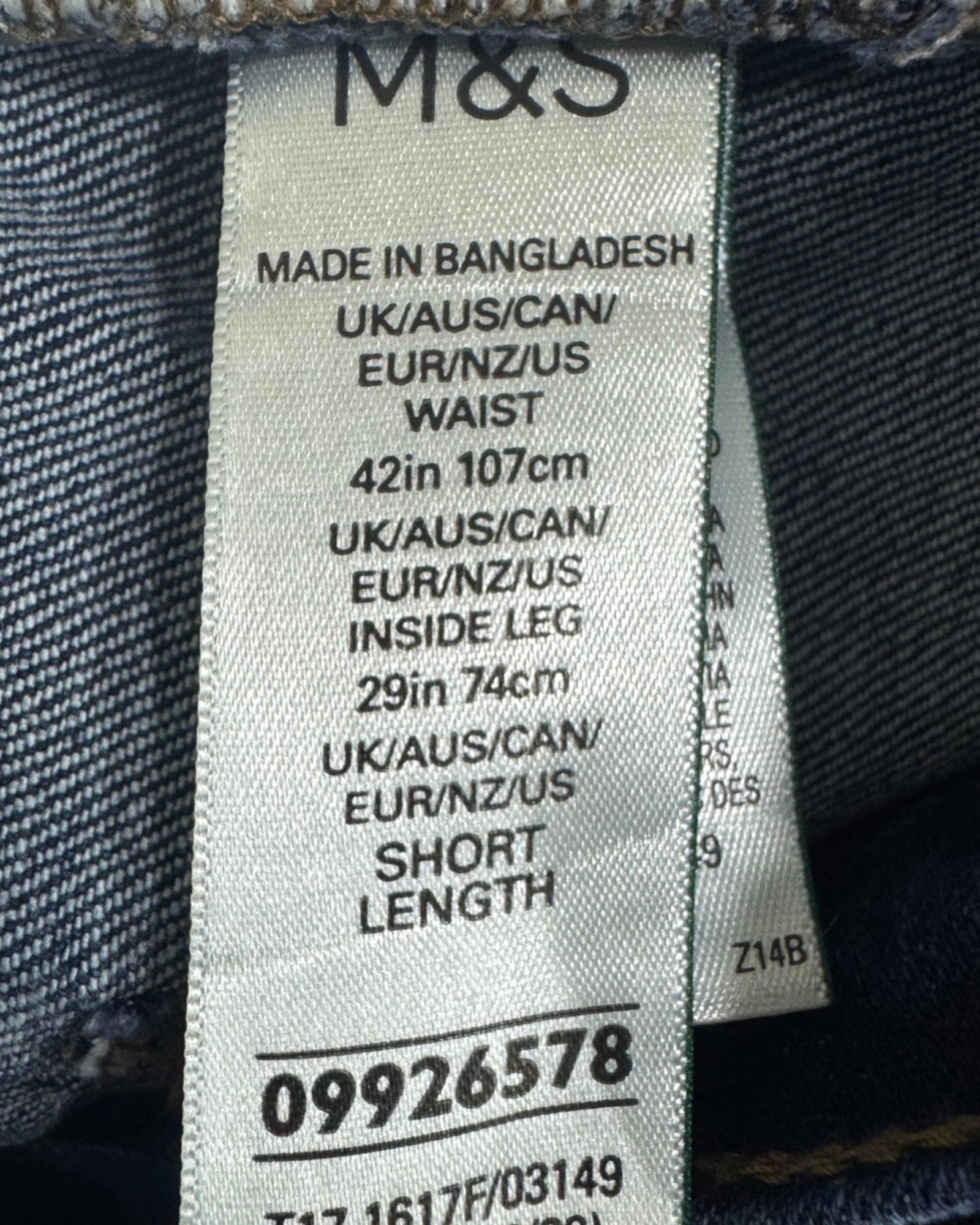 M&S Straight w42l29
