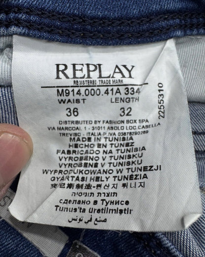 REPLAY BLUE JEANS Slim w36l34