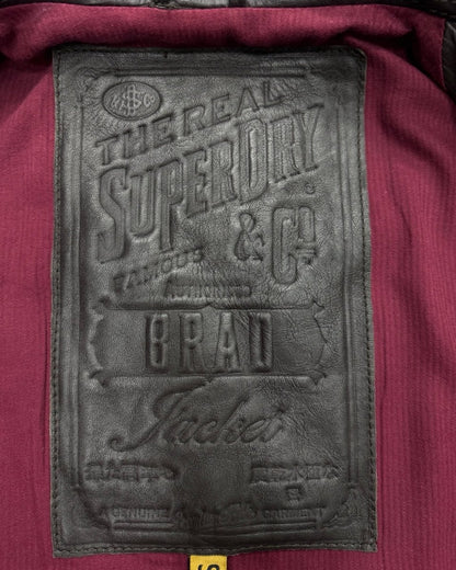 superdry genuine cowhide leather BOMBER XL