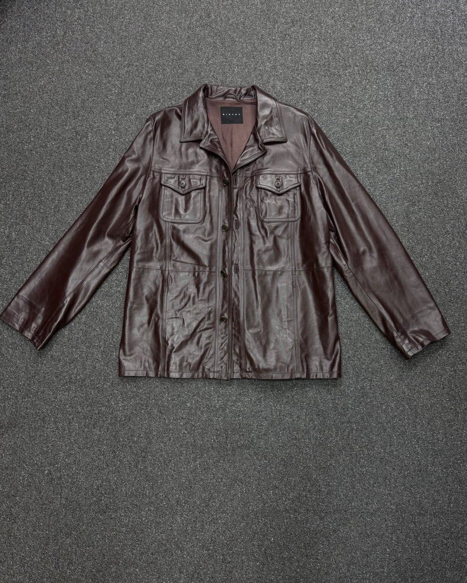sisley genuine cowhide leather trench LARGE