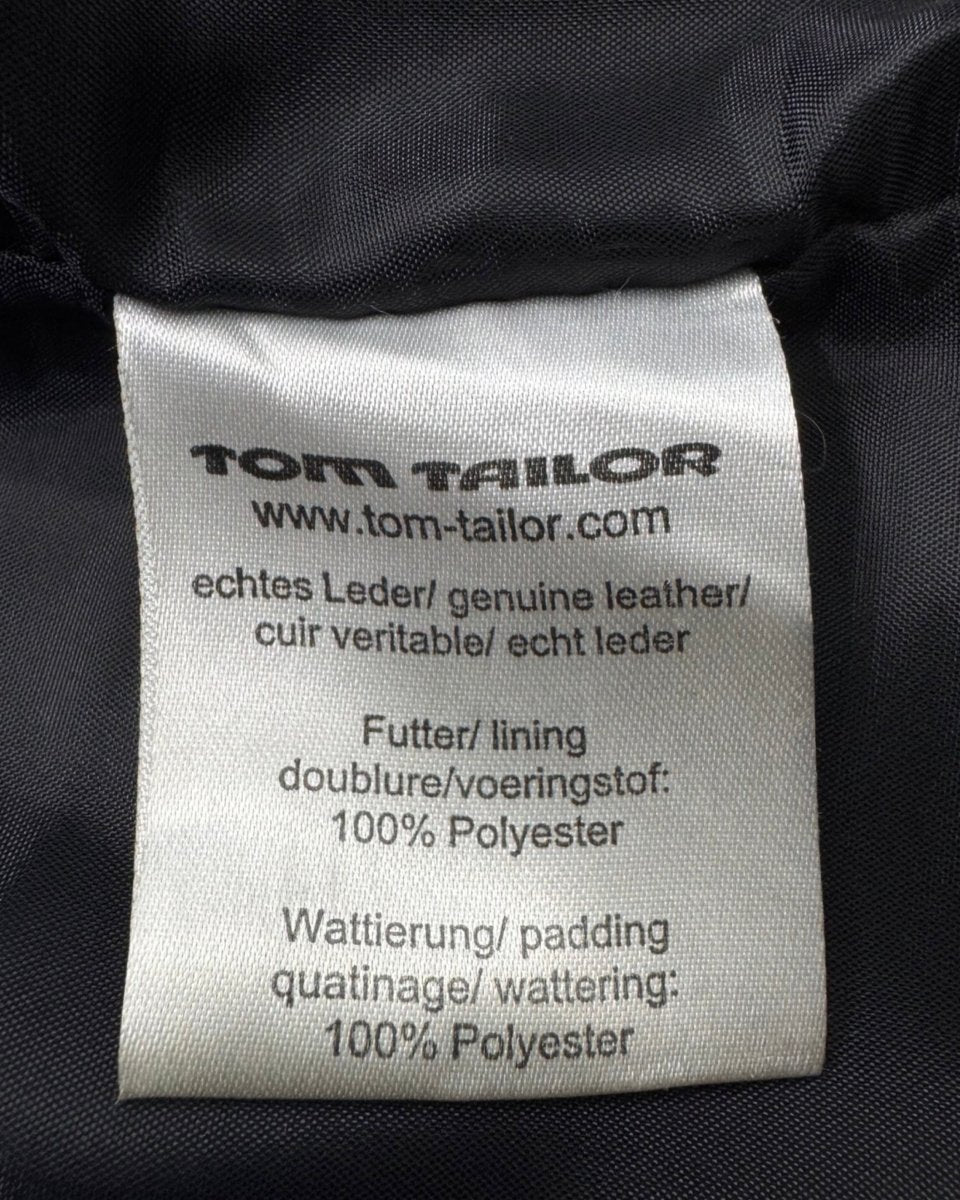 tom tailor genuine cowhide leather bomber double breast xl