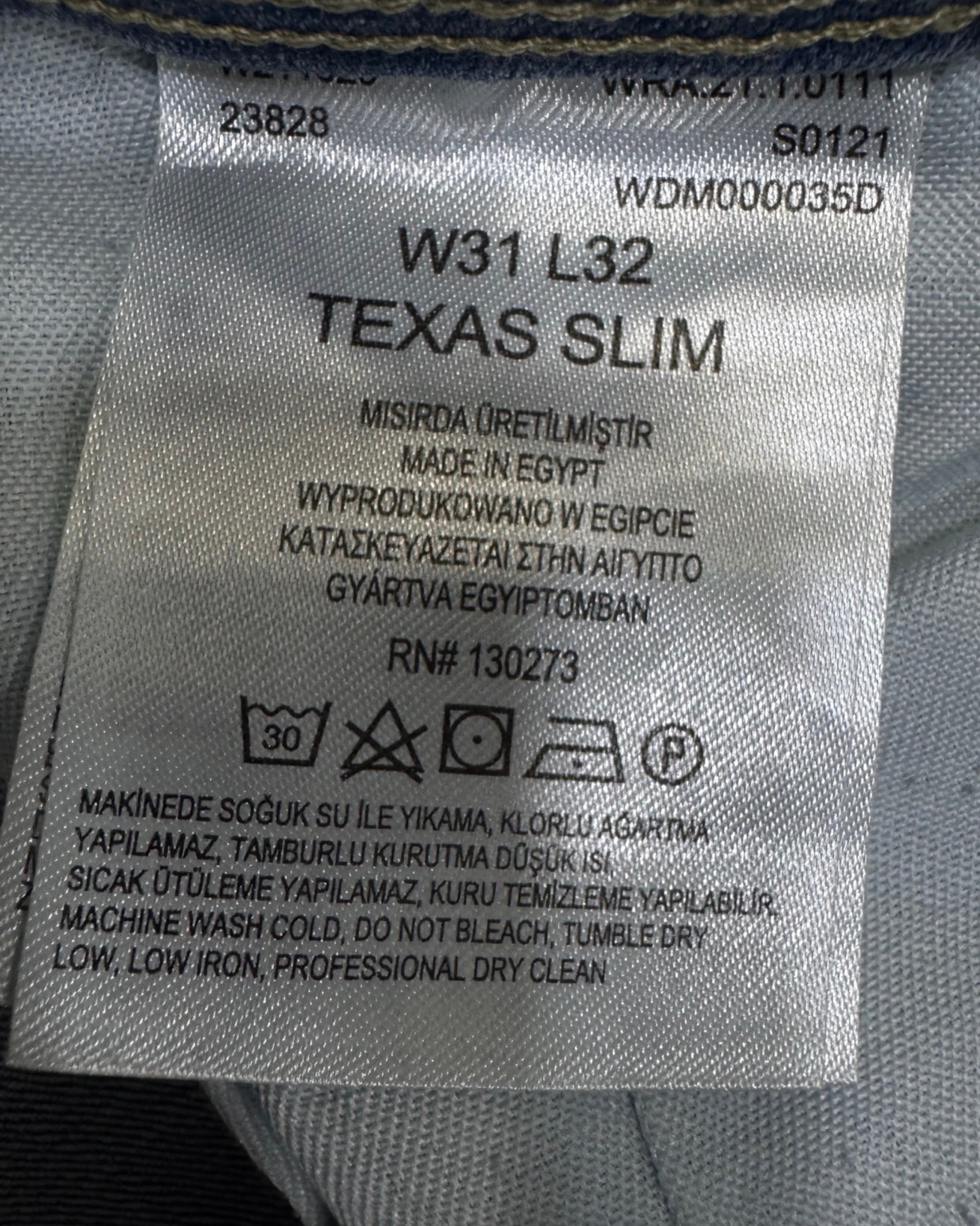 wrangler slim w31l32