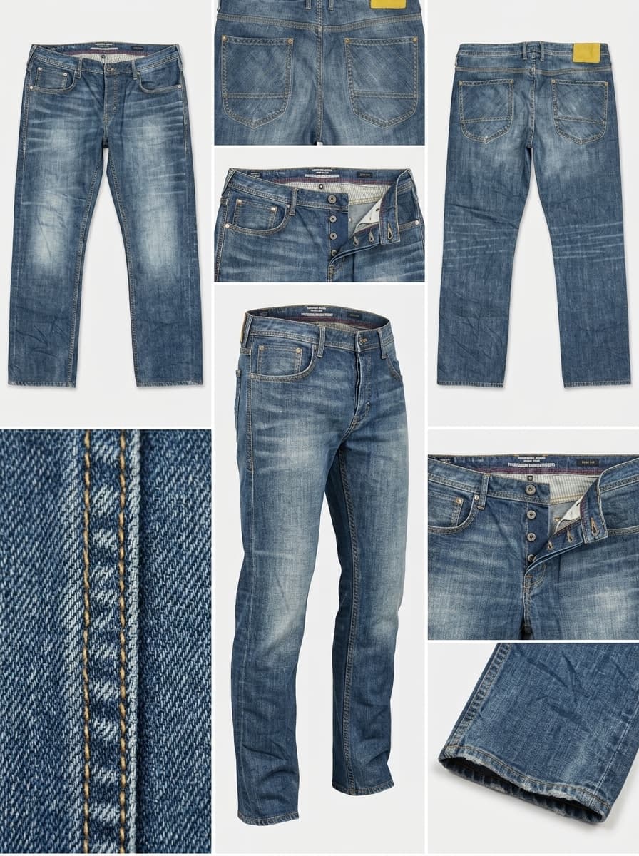 CRAFTED GOODS - SLIM - STRETCH - BUTTONS - 40X32