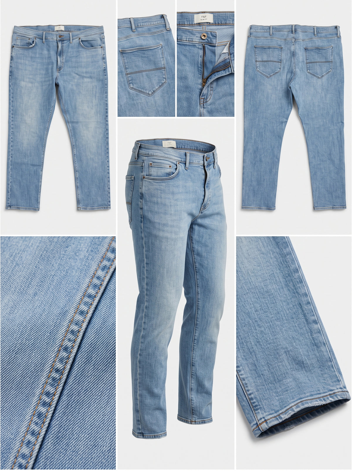 m&s - slim - stretch - zipper - 42x29