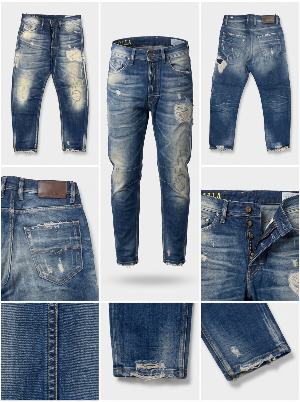diesel narrot - regular - 100%cotton - buttons - 30x30