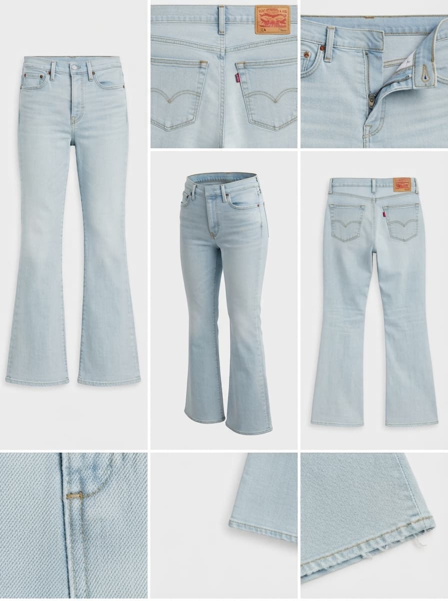 Levis 726 - flare - stretch - zipper - 30x32