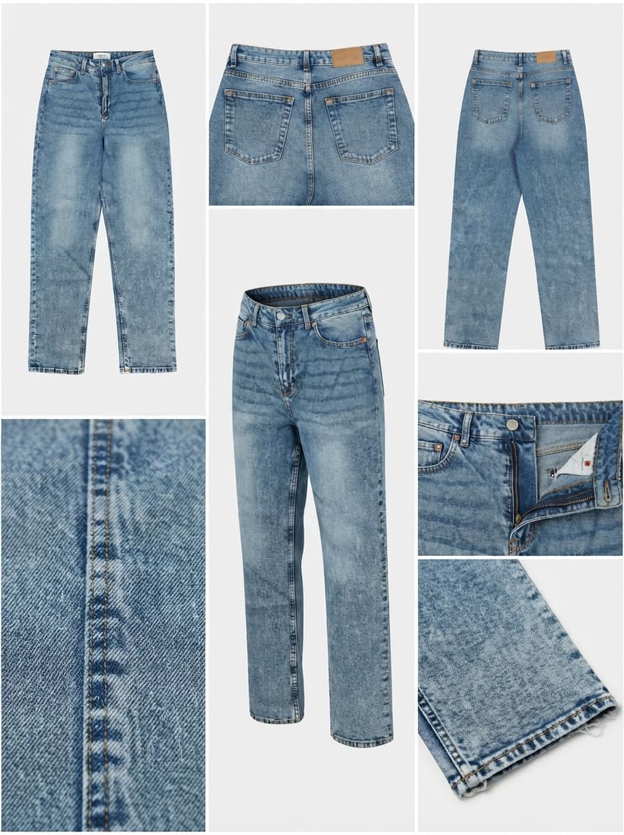 H&M - straight - stretch - zipper - 28x32