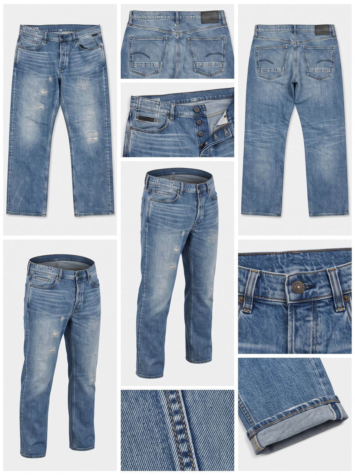 raw g-star - straight - stretch - buttons - 36X30