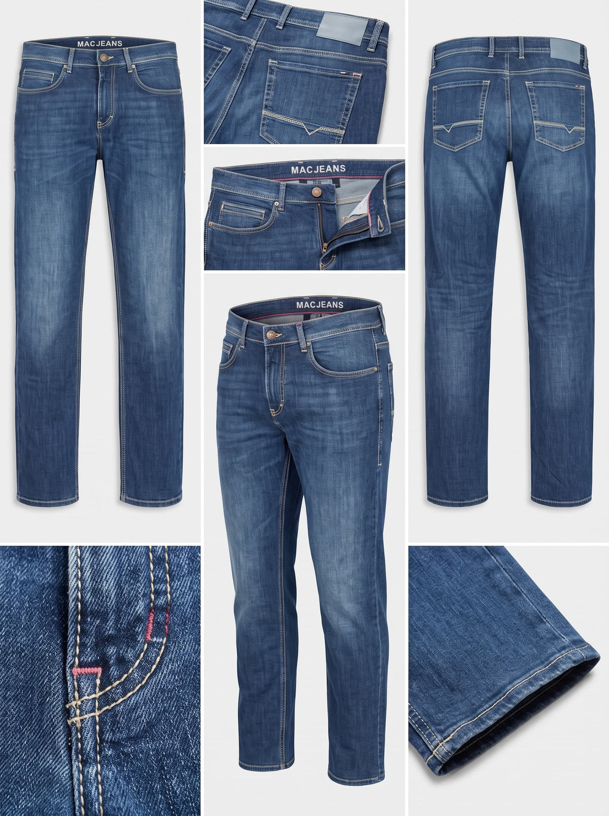 mac jeans - regular - stretch - zipper - 34x34