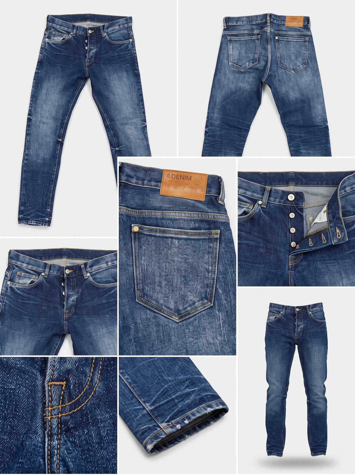 &denim - slim - stretch - BUTTONS - 33X32