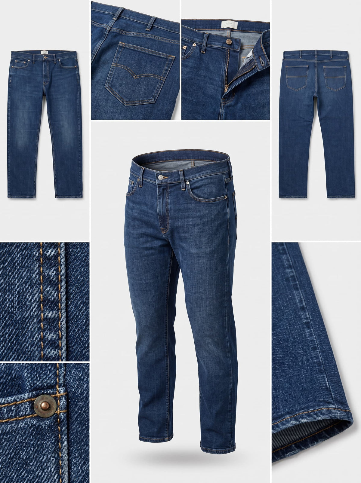 M&S - STRAIGHT - STRETCH - ZIPPER - 46X29