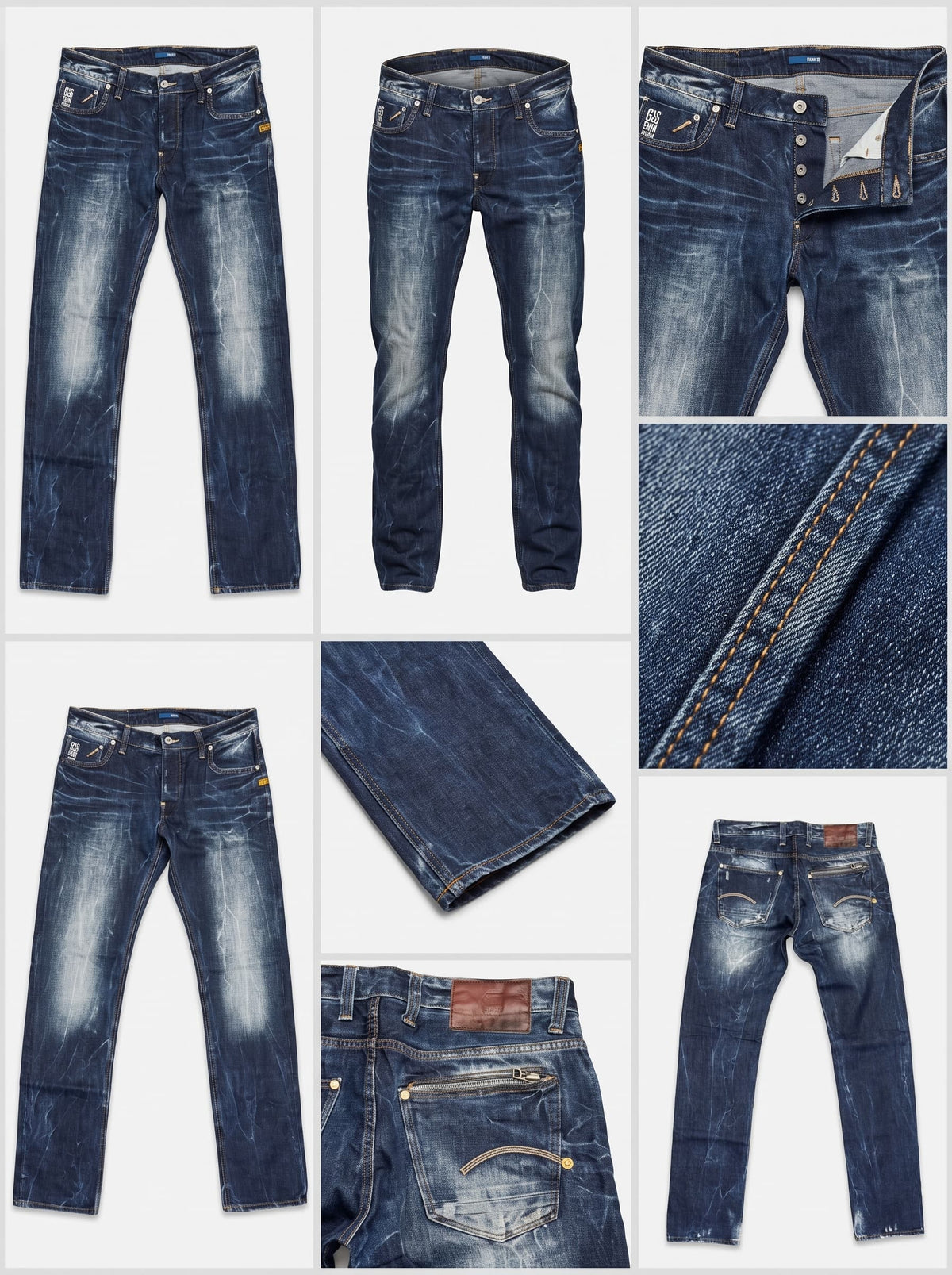 raw g-star - STRAIGHT - 100%COTTON - buttons - 32X32