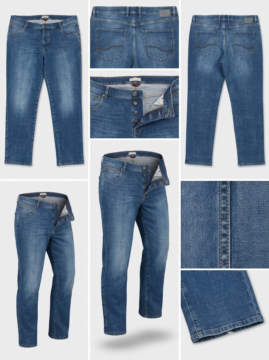 BUGATTI - SLIM - STRETCH - ZIPPER - 42X30