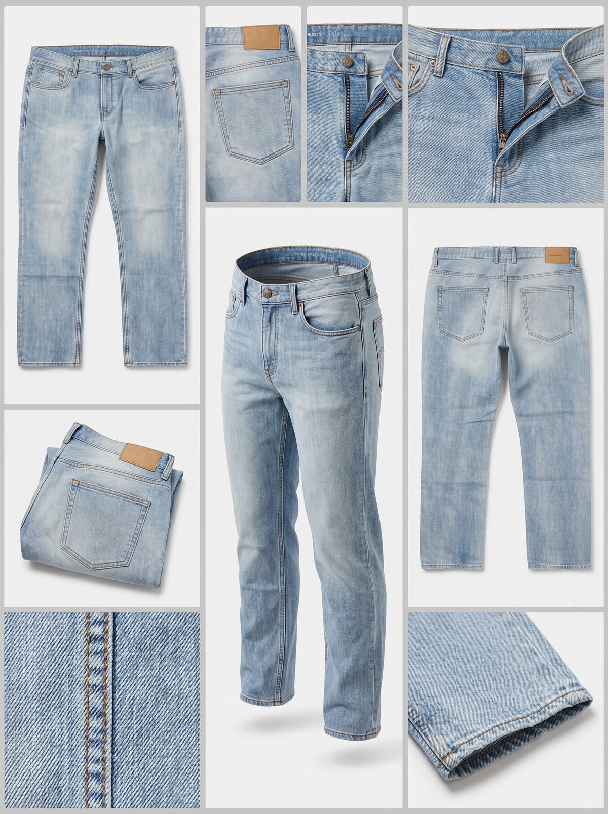 C&A - STRAIGHT - 100%COTTON - ZIPPER - 40X32