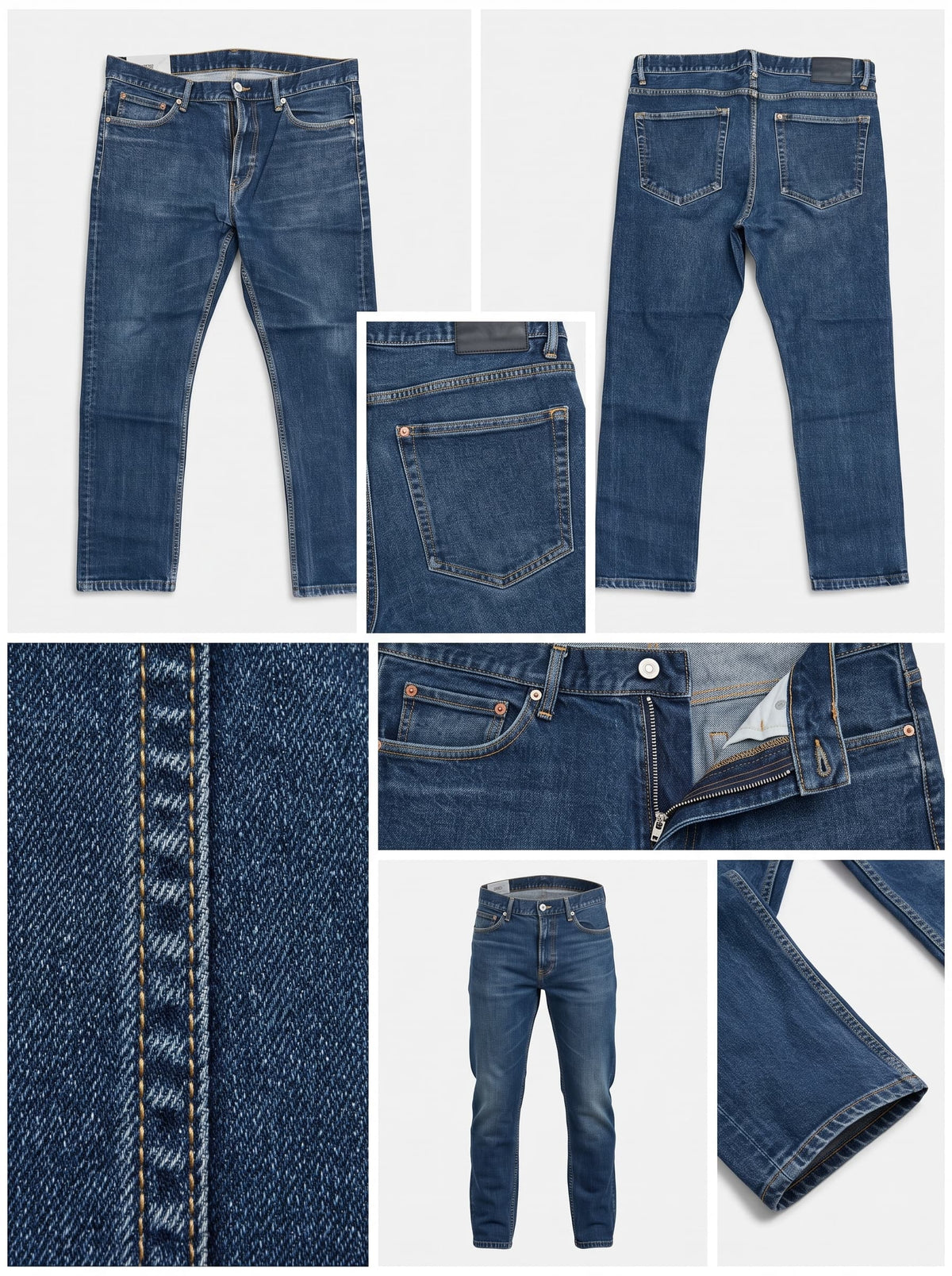 &denim - slim - stretch - ZIPPER - 33X32