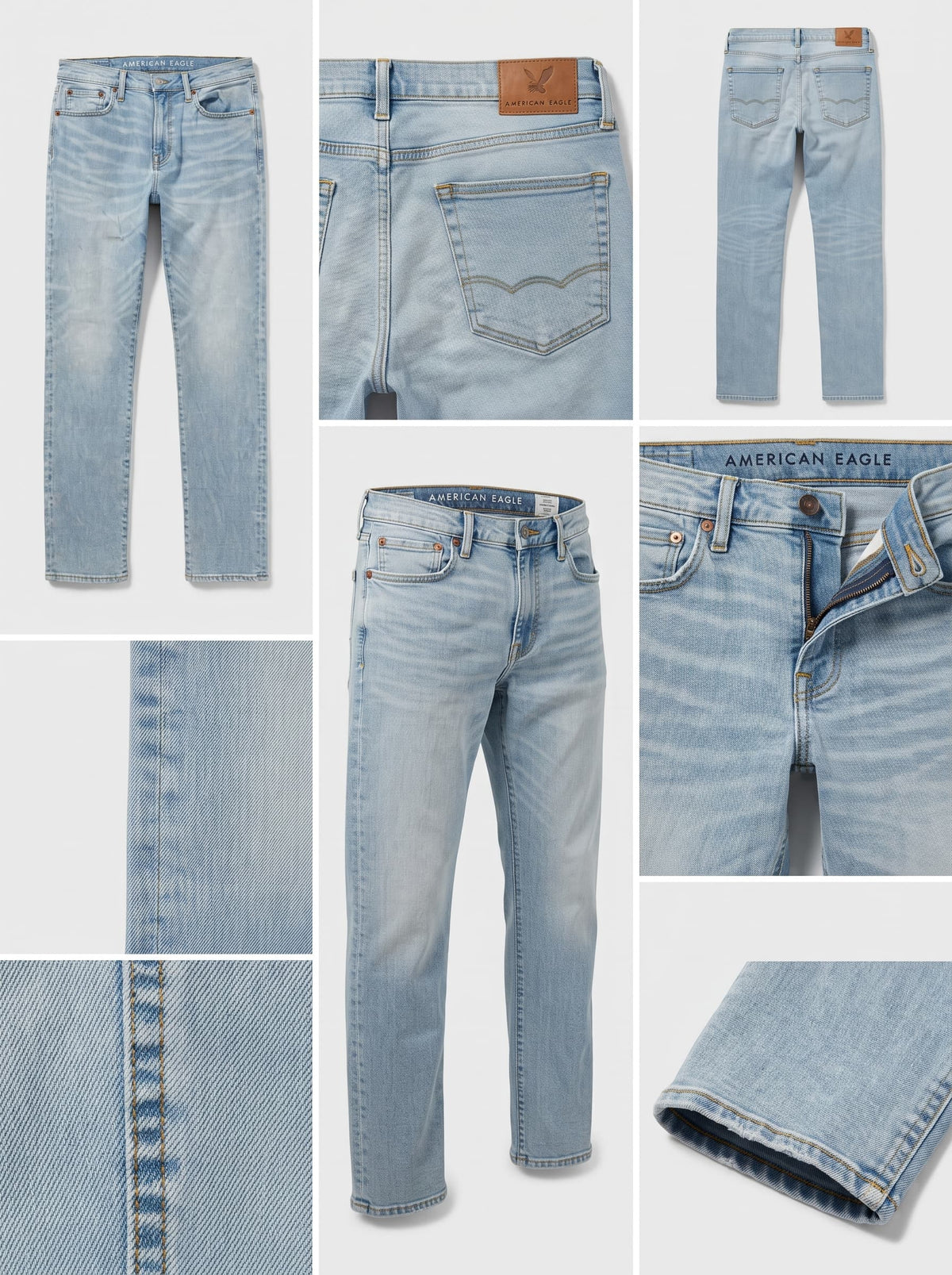 american eagle - slim - stretch - zipper - 32x30