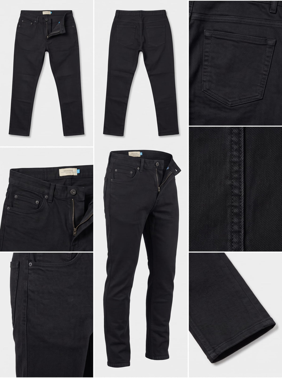 &denim - straight - stretch - zipper - 34x32