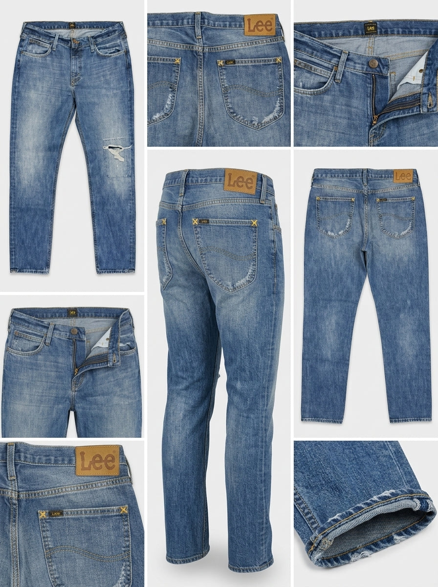 lee - STRAIGHT - 100%COTTON - zipper - 34x34