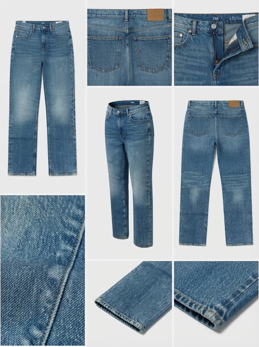 c & a - retro straight - stretch - zipper - 28x32