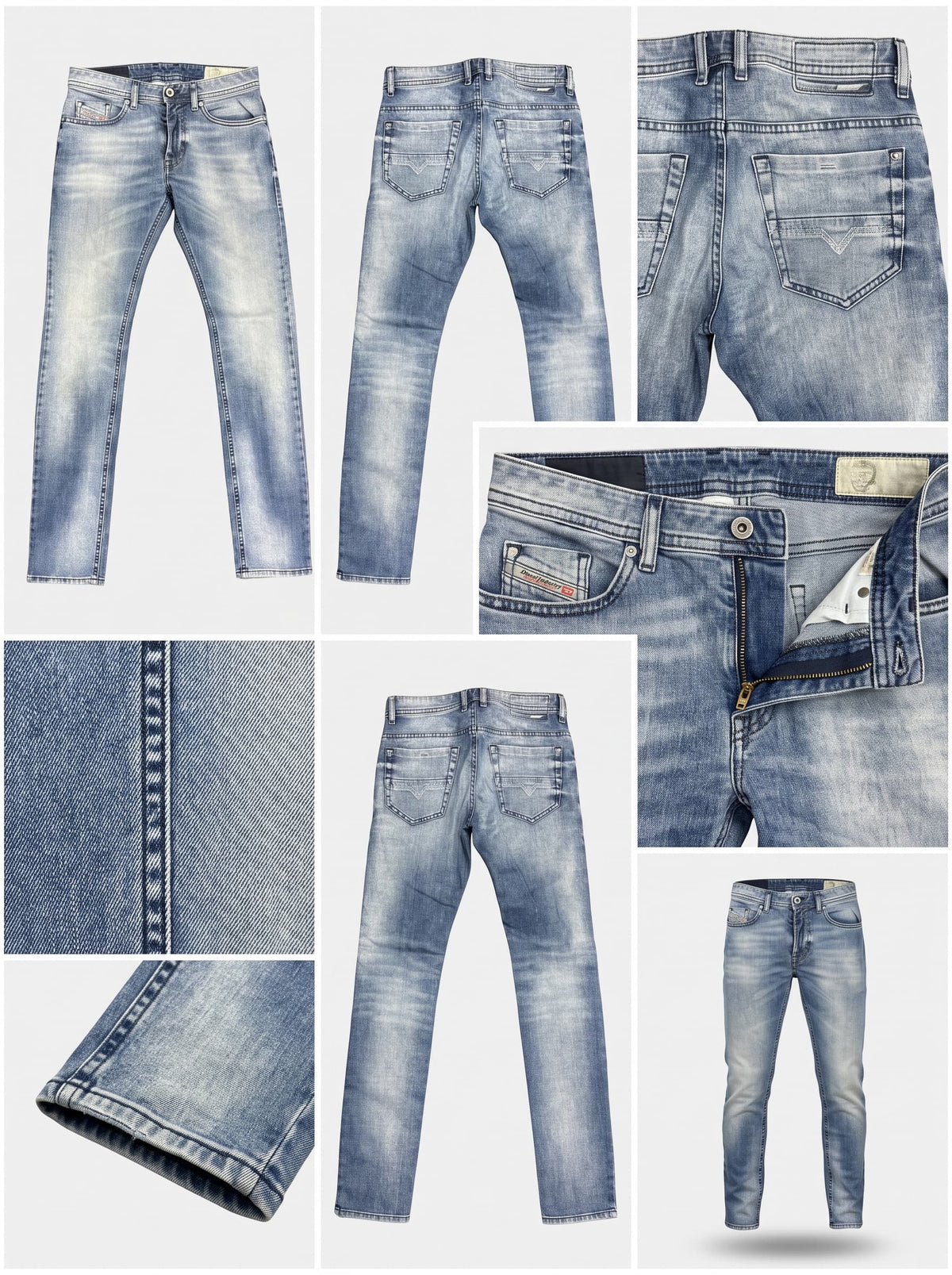 diesel thommer - skinny - stretch - zipper - 31x32