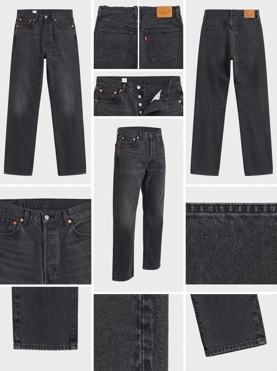 levis - straight - Stretch - buttons - 26x29