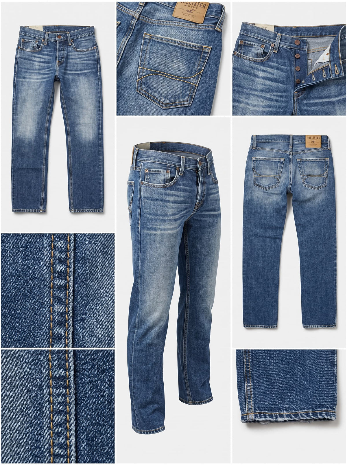 hollister - regular - 100%cotton - buttons - 28x30