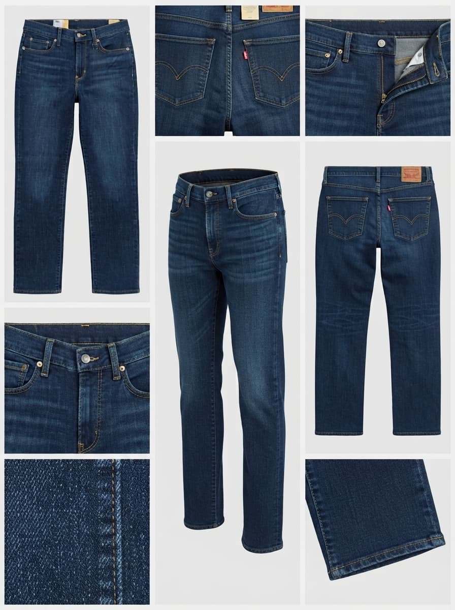 levis - classic straight - stretch - zipper - 28x30