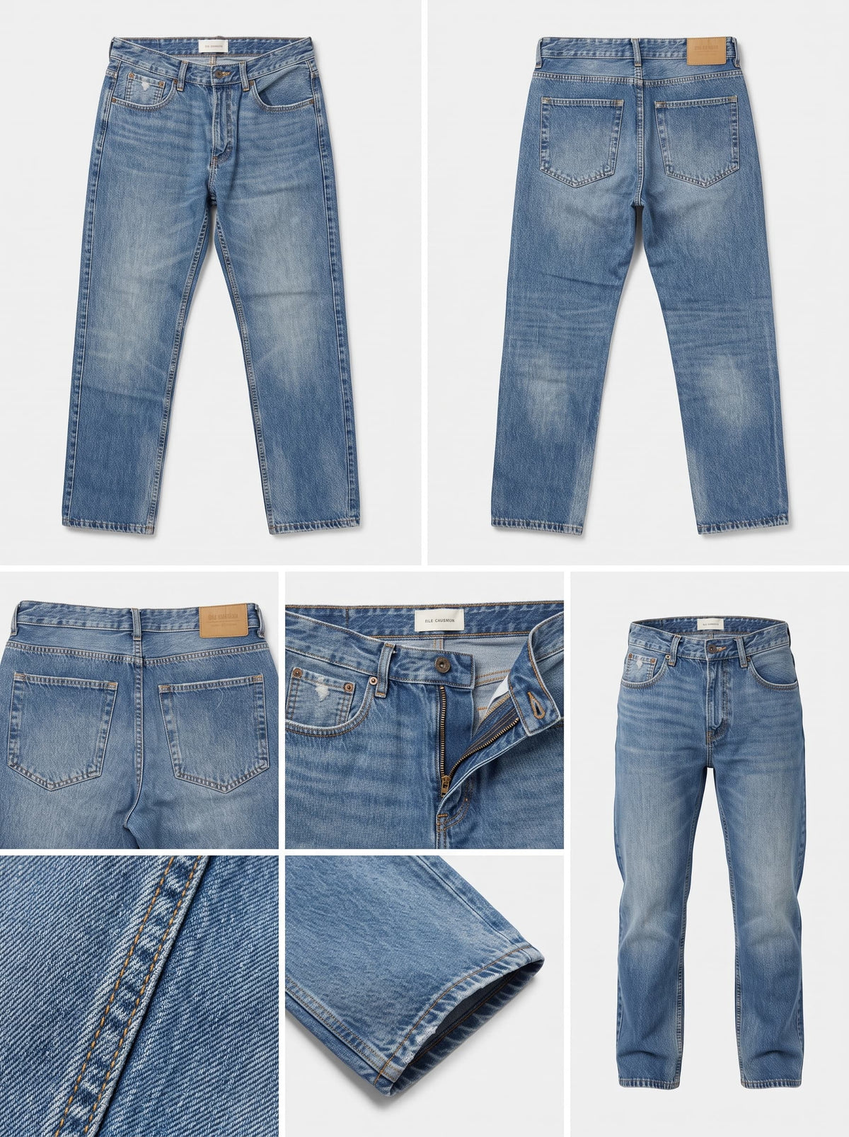 pull&bear - straight - 100%cotton - zipper - 31x30