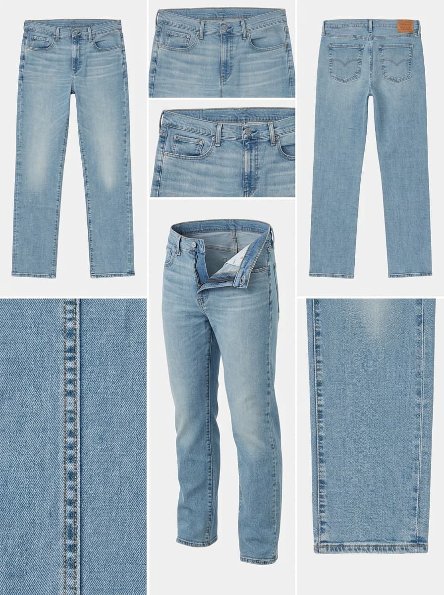 Levis 724 - high rise straight - stretch - zipper - 31x30