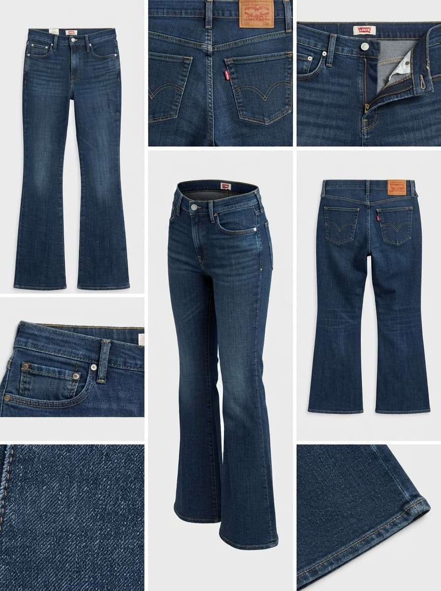 levis - classic bootcut - stretch - zipper - 28x32