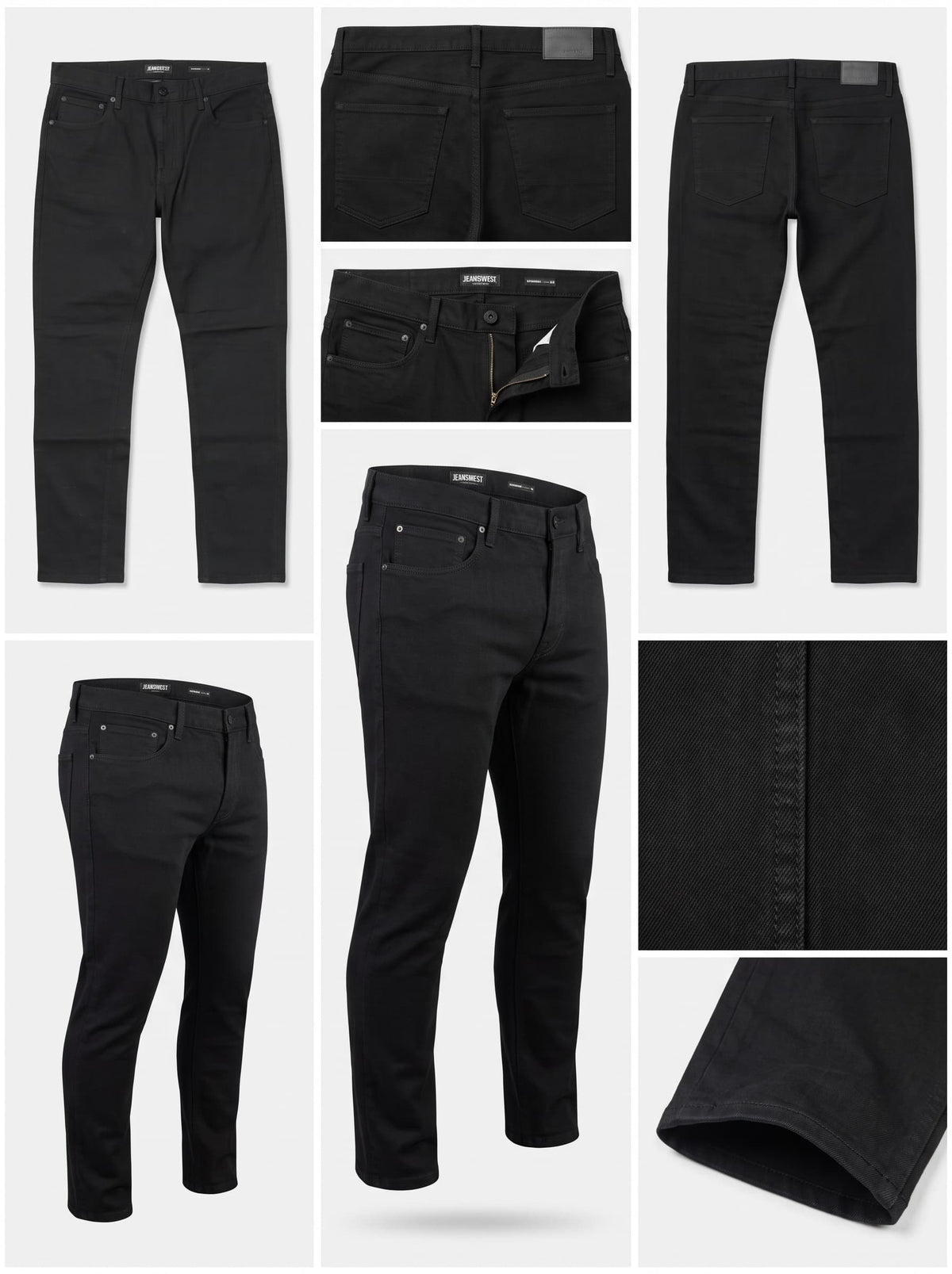 JEANSWEST - TAPERED - STRETCH - ZIPPER - 38X32