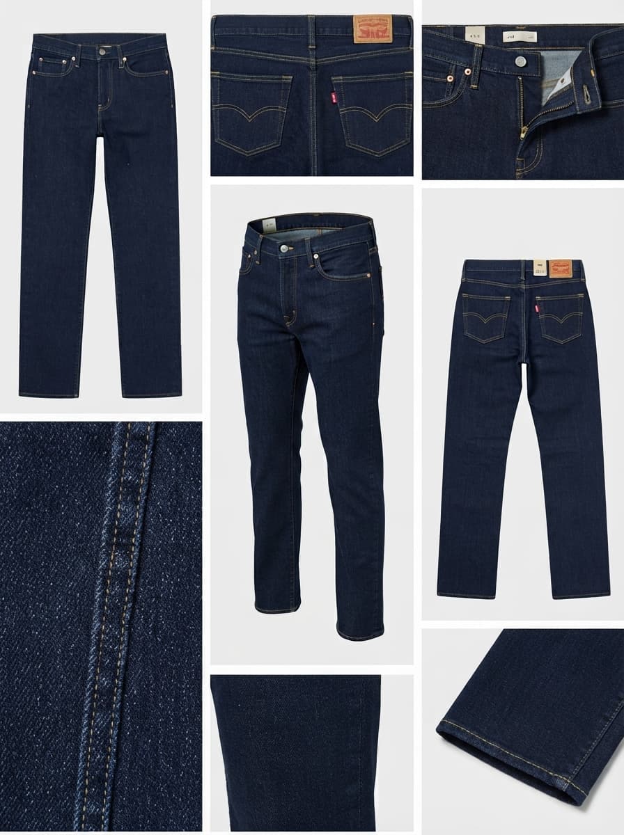 levis 724 - high rise straight - stretch - zipper - 28x30