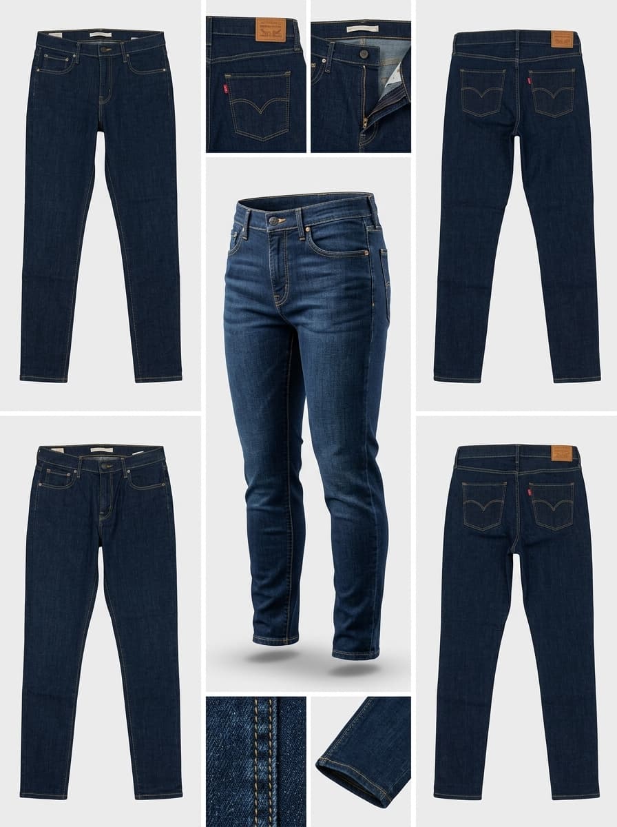 Levis 720 - high rise super skinny - stretch - zipper - 31x30