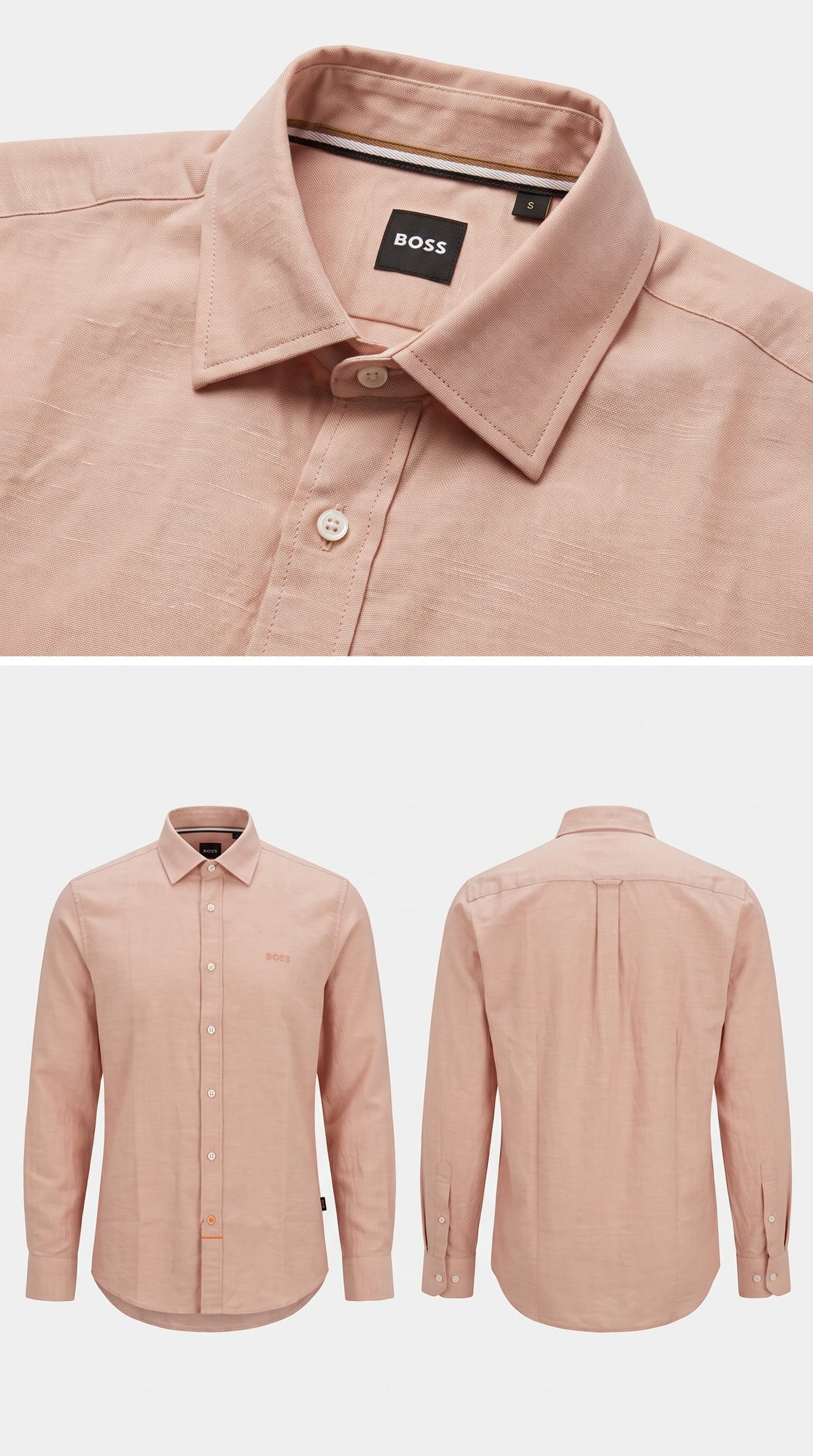 hugo boss linen peach